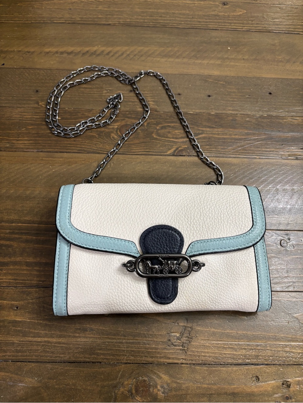 Coach Jade Colorblock Chain Crossbody